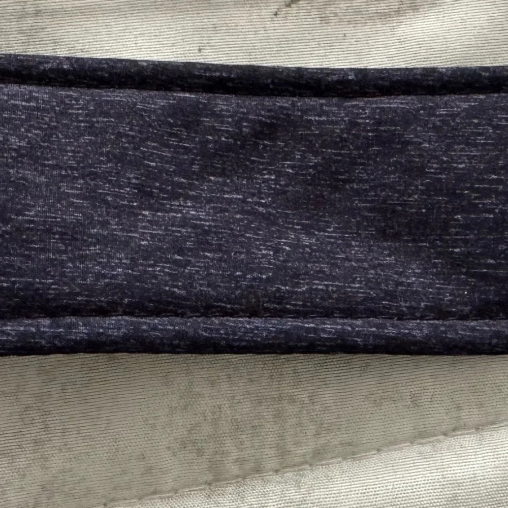 Michael Kors navy blue fabric canvas belt with silver buckle, size 64” preppy